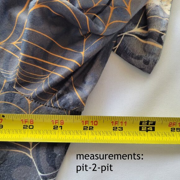 One World Top Witchy Gothic Cat High Low Hem Halloween Top (Size: XL) - Picture 2 of 15